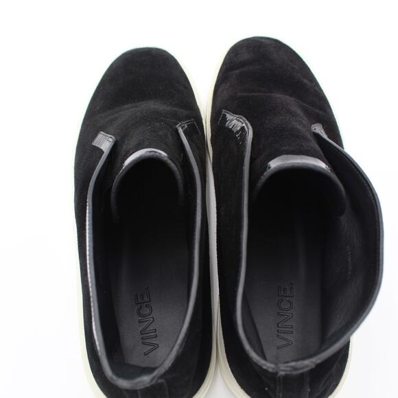 Vince Suede Sneaker Women 9 Black Slip On Chukka Minimalist Comfort Shoe Slip On - Picture 5 of 8